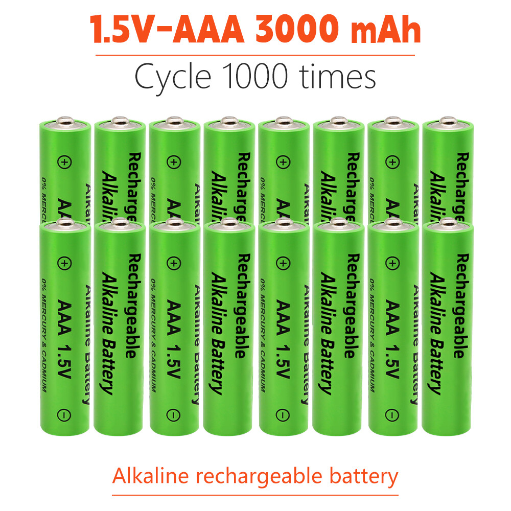 16Pcs 1.5V 3000mAh AAA Rechargeable Batteries LED Light Battery Alkaline Battery