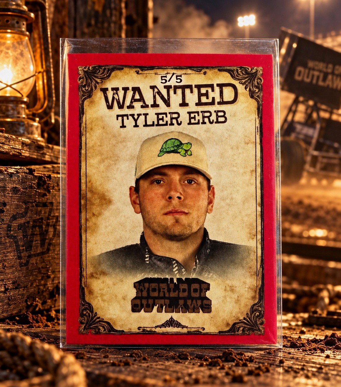 2026 World of Outlaws Late Model Cards Wanted Tyler Erb Numbered 5/5
