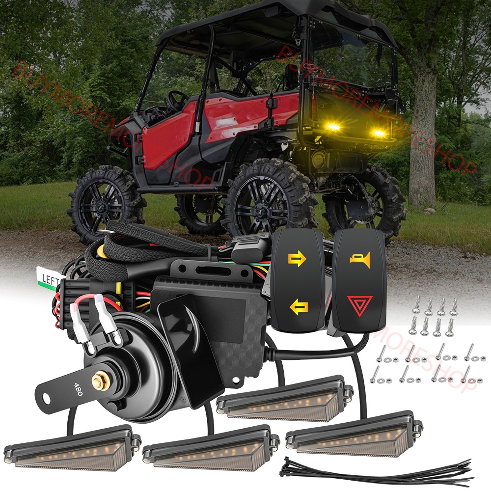 Street Legal For Honda Talon 1000R 1000X UTV Turn Signal Horn Kit Waterproof 12V