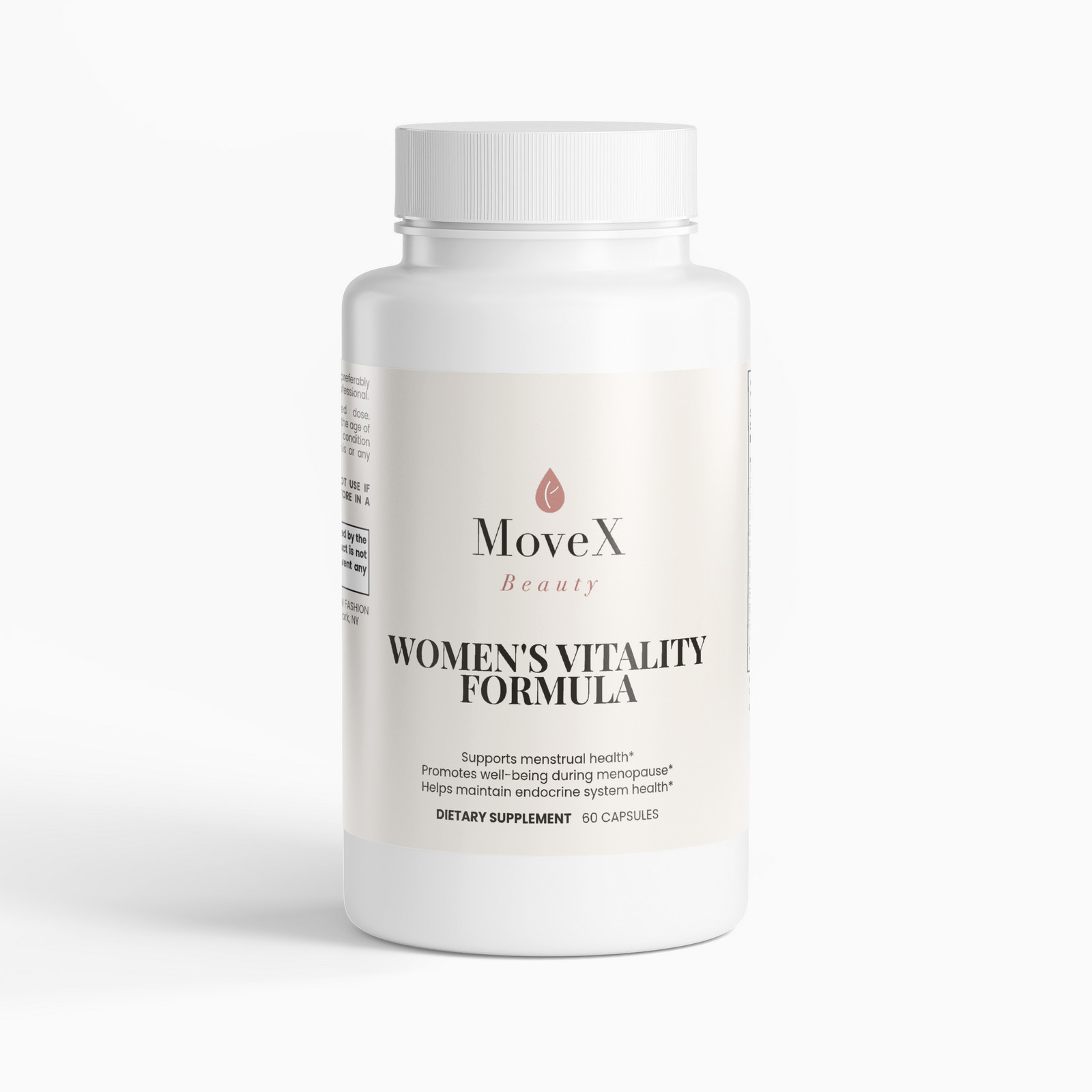 MoveX Beauty Womens Vitality Herbal Formula 60 Capsules Red Clover Made in USA