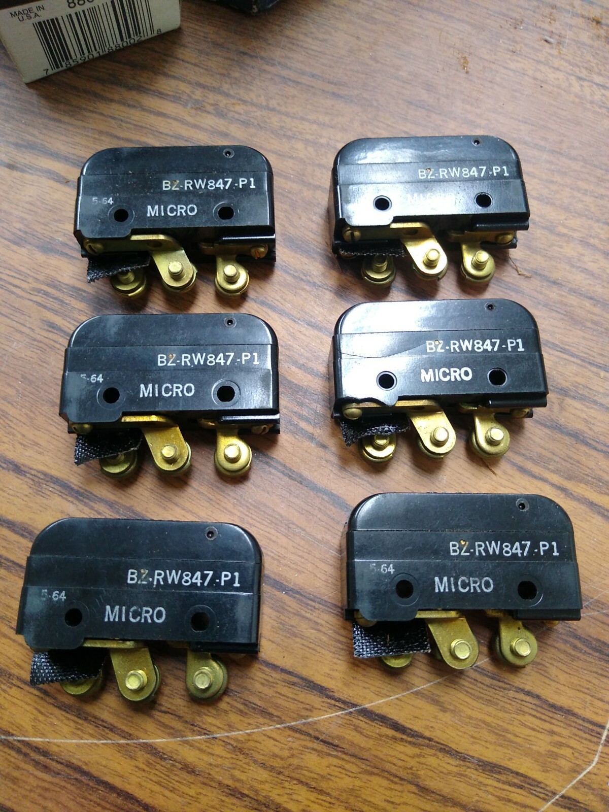6-PC LOT MICRO SWITCH BZ-RW847-P1 (TA34MS) 6-PC LOT MICRO SWITCH BZ-RW847-P1 (TA34MS)