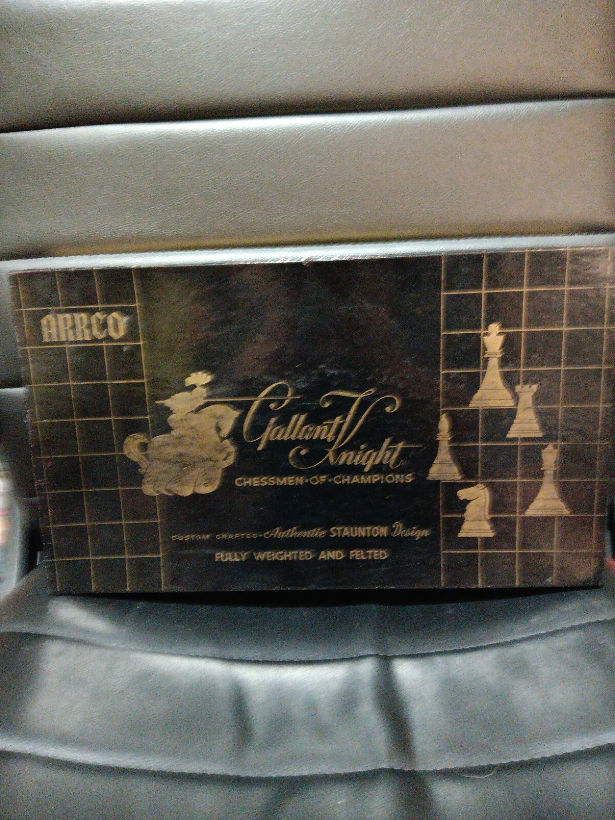 Vintage Arrco Gallant Knight Chessmen Of Champions Authentic Staunton Design...