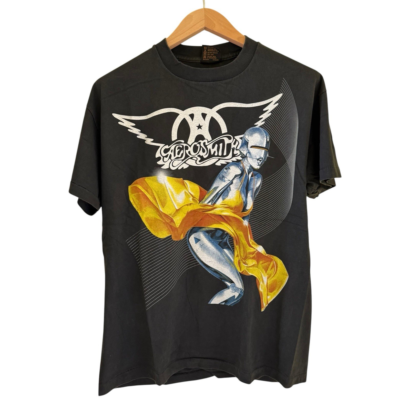 Vintage Aerosmith Just Push Play Tour 90s Band Concert Sz L T-Shirt REPRINT