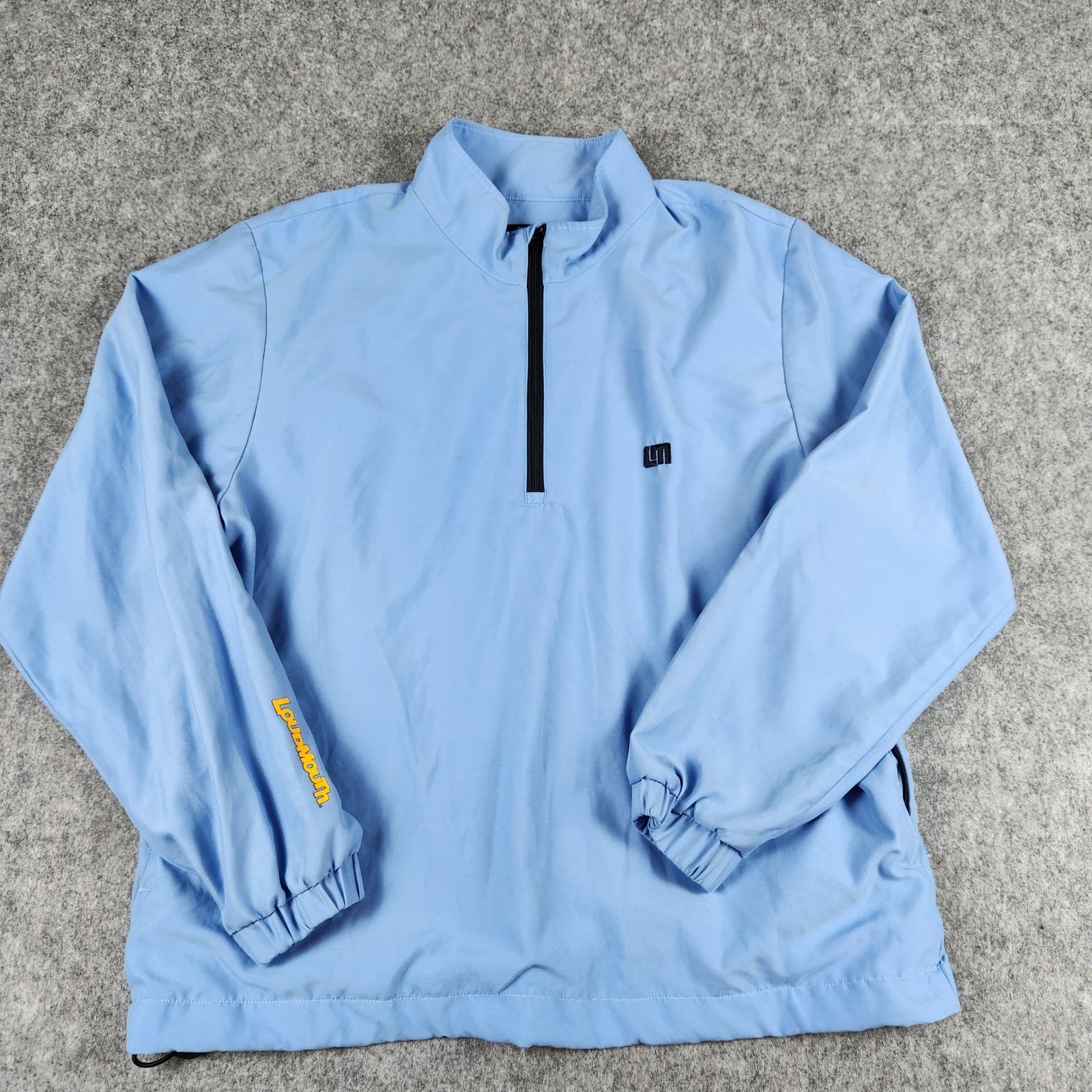 Loudmouth 1/2 Zip Pullover Men L Blue Golf Windbreaker Lightweight Mesh Lined
