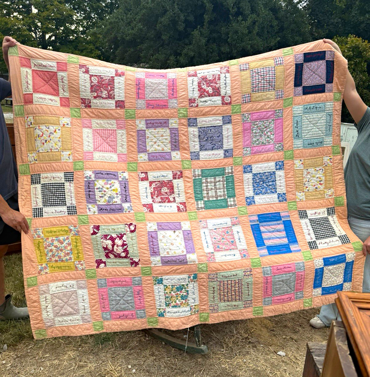 Handmade Patchwork Memory Quilt in great condition Handmade Patchwork Memory Quilt in great condition