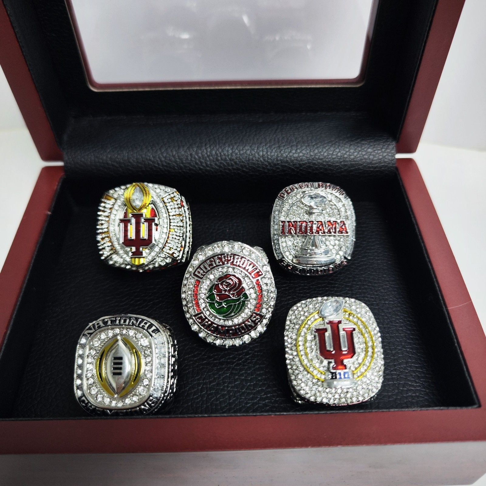NCAA 2025-2026 Indiana Hoosiers Championship Ring Set with Box Size11