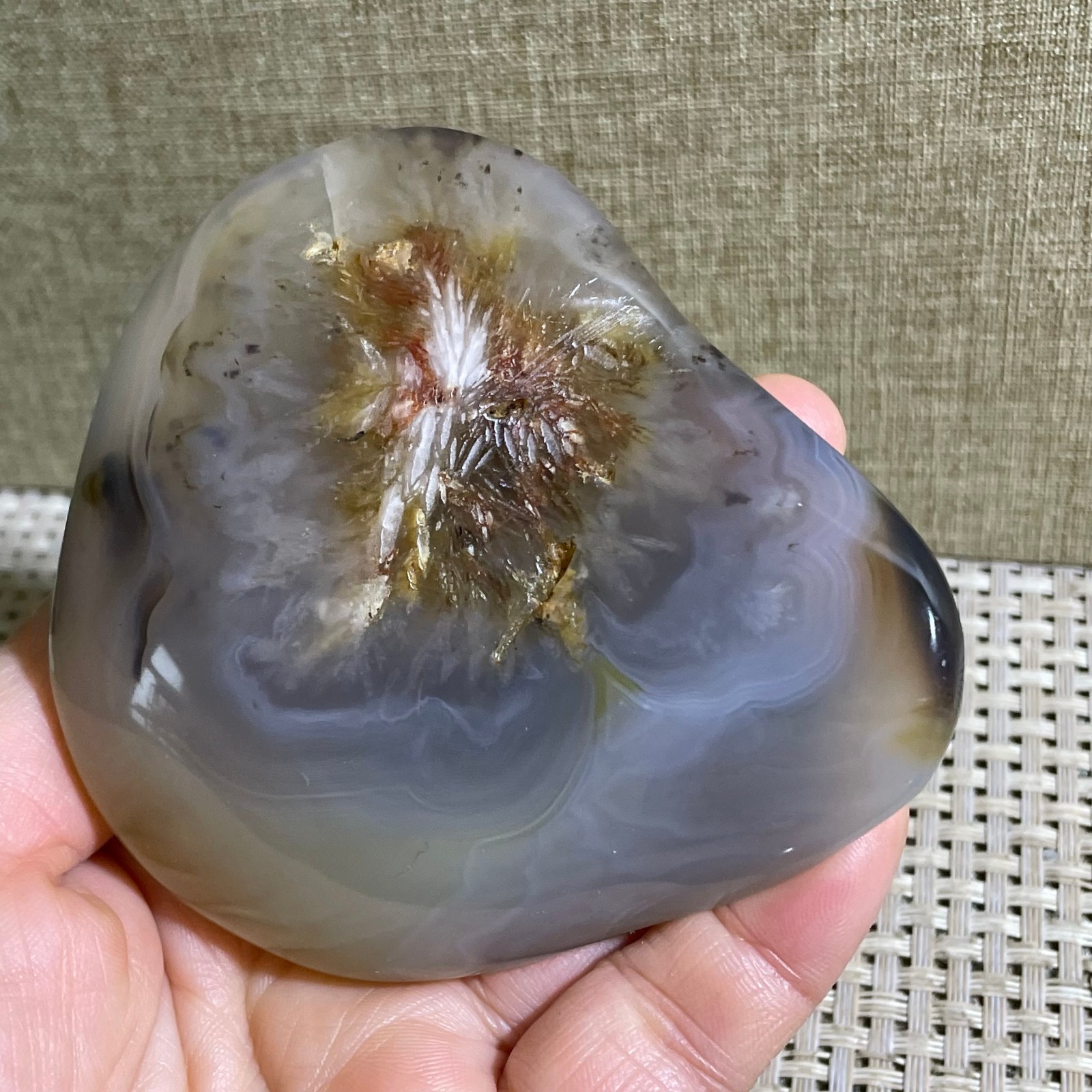 TOP 200G  Polished Aquatic Plants Agate Crystal Madagascar