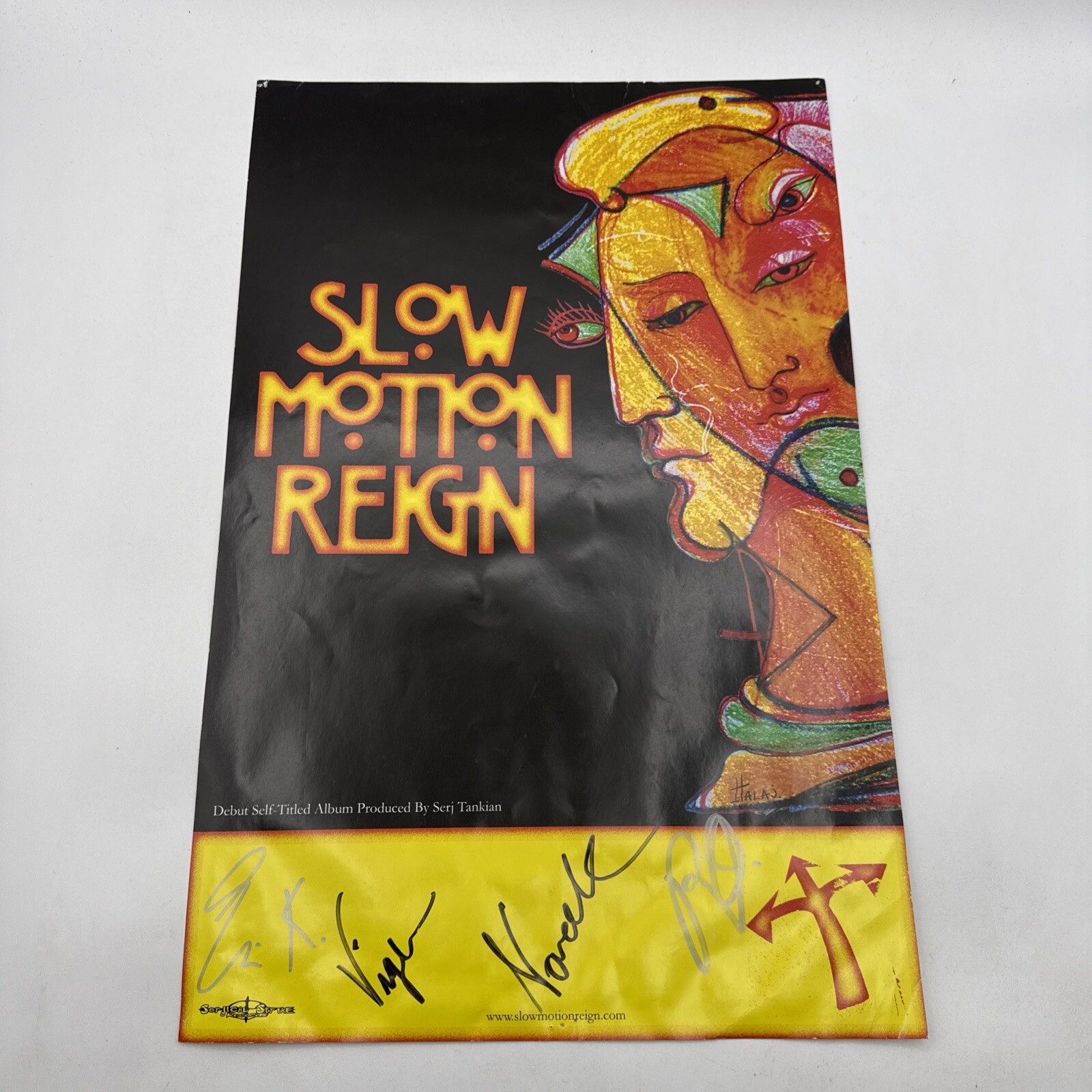 Slow Motion Reign Rock Band Promo Poster 2006 Autogrpahed Signed 17\