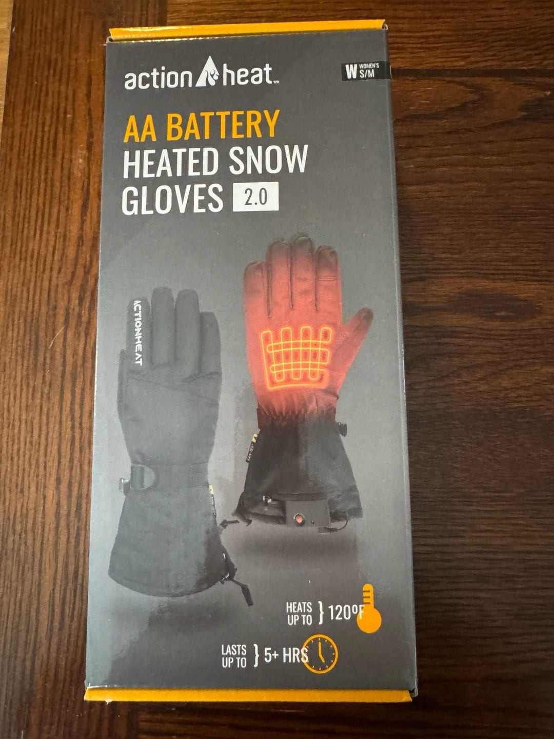 ActionHeat Women\'s AA Battery Heated Snow Gloves 2.0 - Size S/M Black ActionHeat Women\'s AA Battery Heated Snow Gloves 2.0 - Size S/M Black