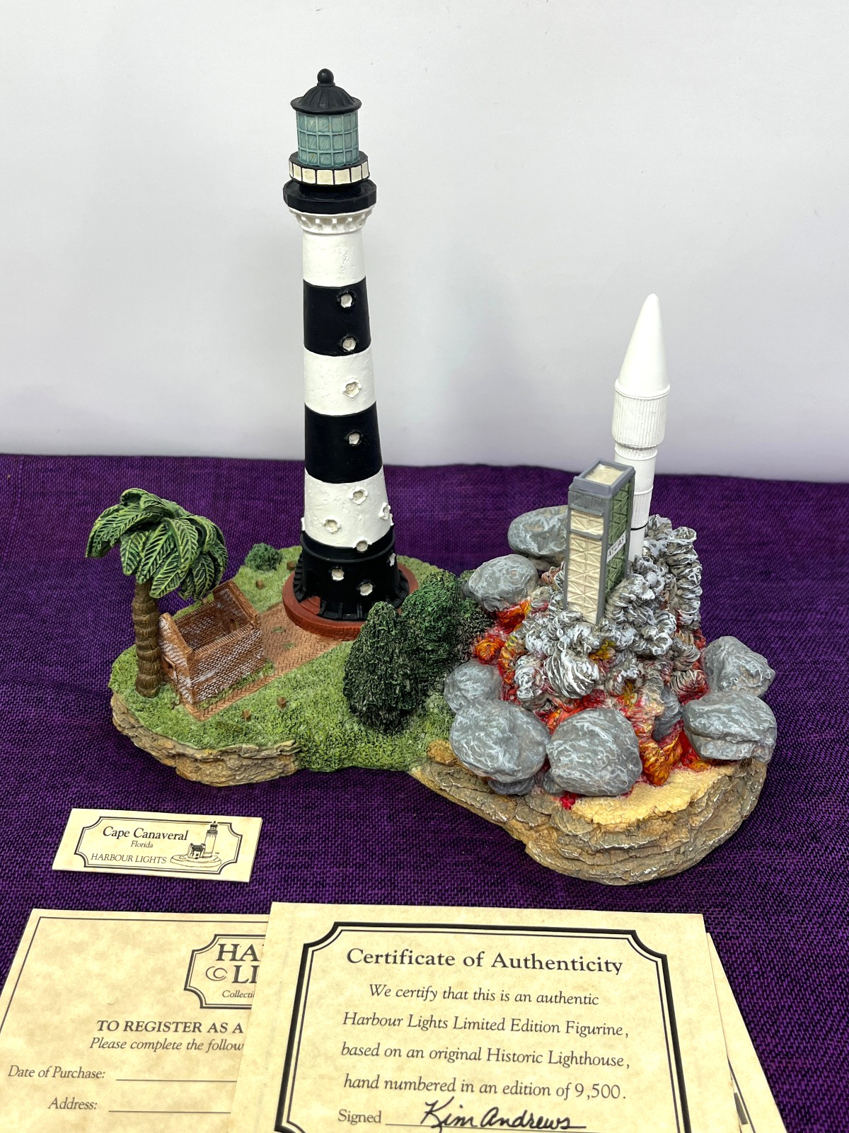 1996 HARBOUR LIGHTS CAPE CANAVERAL LIGHTHOUSE FIGURINE - COA #163 1996 HARBOUR LIGHTS CAPE CANAVERAL LIGHTHOUSE FIGURINE - COA #163