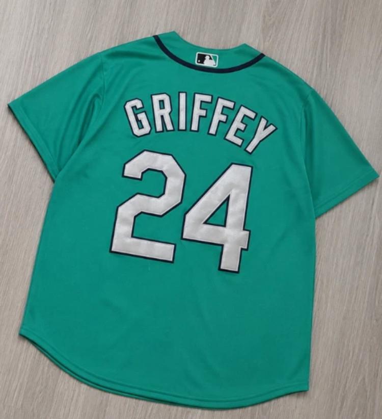 Ken Griffey Jr Men\'s Seattle Mariners #24 Teal Jersey New w/tags- S-3XL