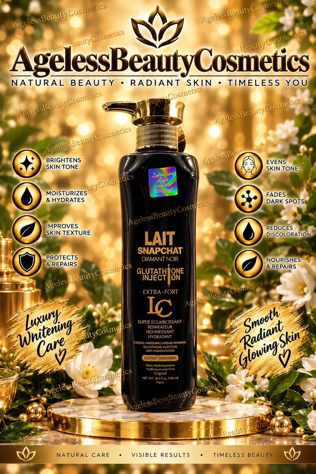 Lait Snapchat Black Diamond Glutathione Anti-Aging Body Lotion 500ml 💯 Lait Snapchat Black Diamond Glutathione Anti-Aging Body Lotion 500ml 💯