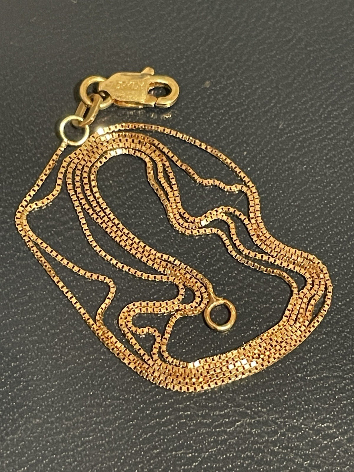Vintage Solid 14K Rose Gold Chain Twist Rope Necklace 19