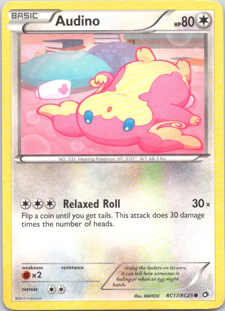 2013 Pokemon Black & White Series - Radiant Collection Audino Common #17