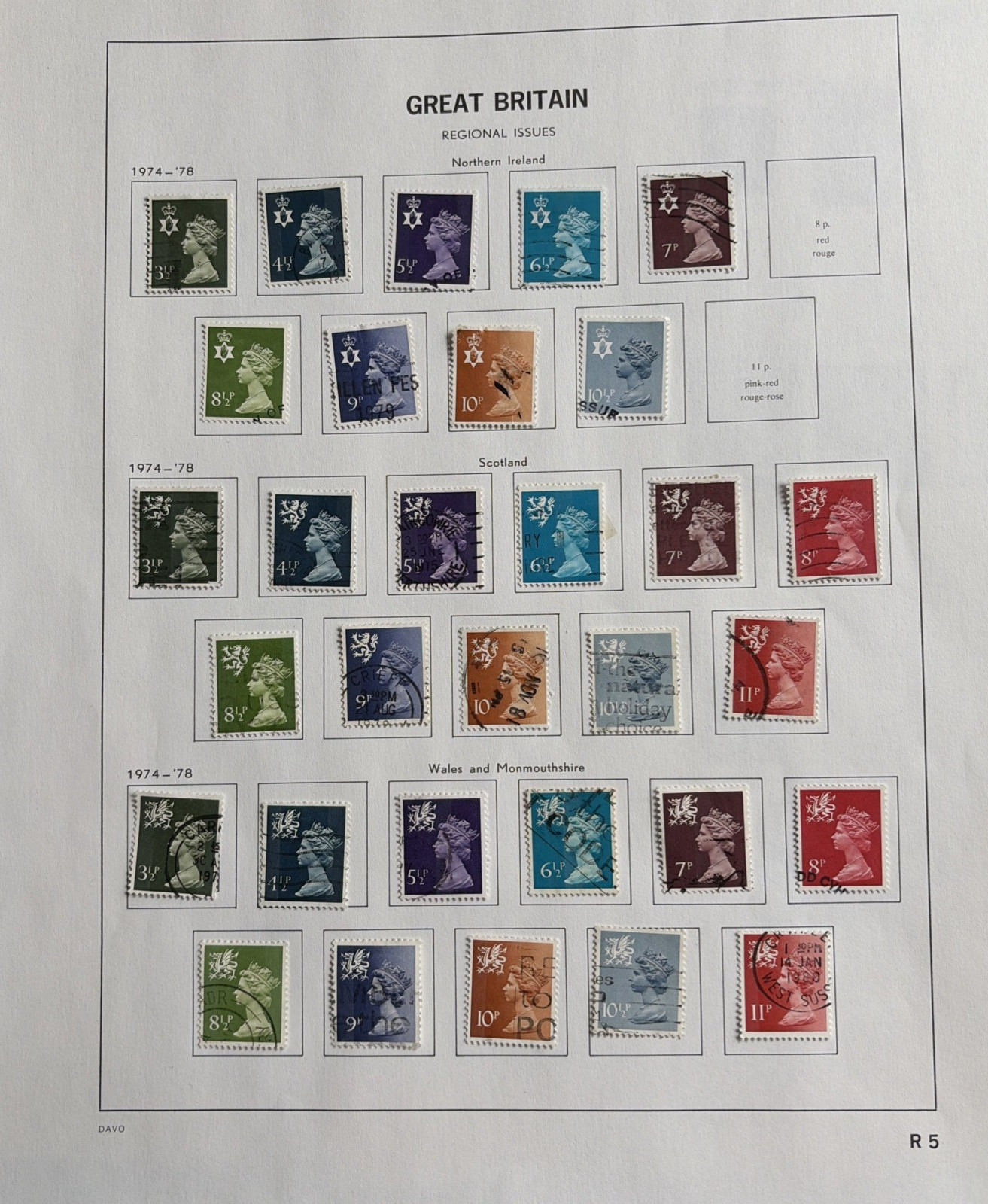 GB QE II, Small collection of Regional Stamps, Fine Used. Davo Pages R5 GB QE II, Small collection of Regional Stamps, Fine Used. Davo Pages R5