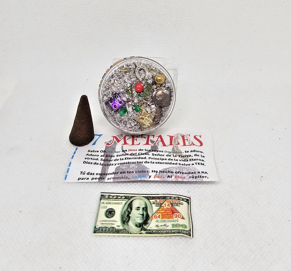 AMULETO RITUALIZADO 7 METALES / 7 METALS PARA PROTECCION FORTUNA EXITO SUERTE