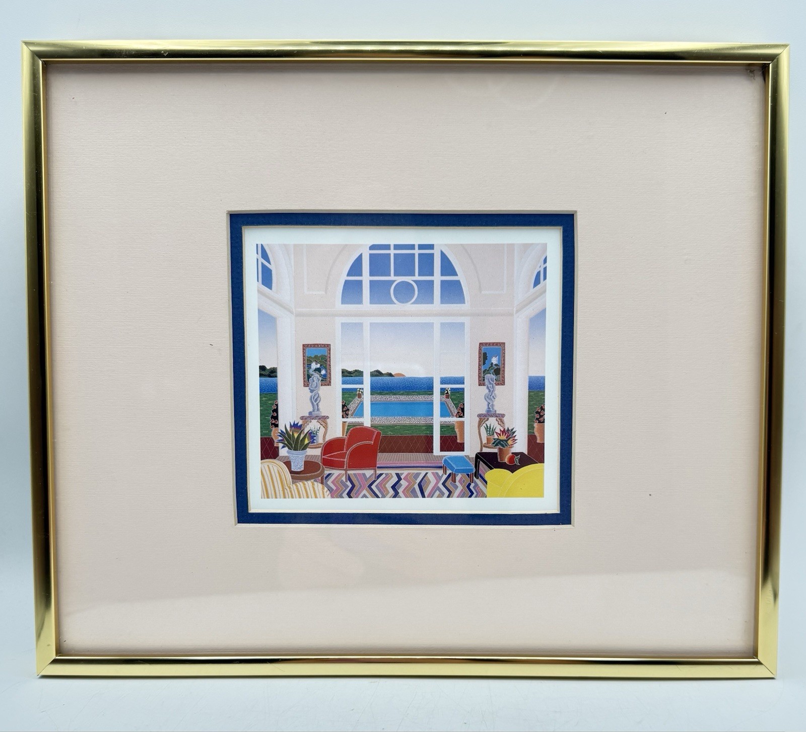Thomas McKnight Sag Harbor Pool Open Edition Serigraph