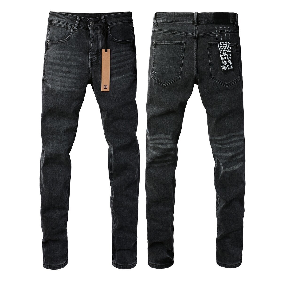 NEW KSUBI Men\'s Black Slim Distressed High Street Fashion Jeans Size 28-40