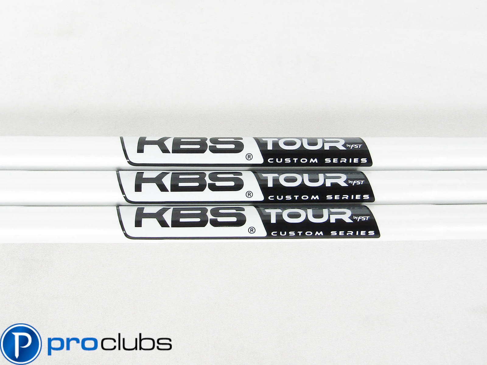 3pc NEW KBS TOUR CUSTOM SERIES (WHITE PEARL / WHITE) 120 STIFF FLEX WEDGE SHAFTS