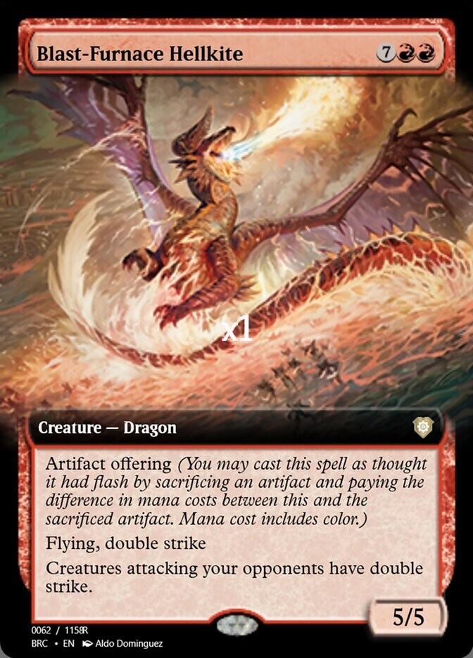 MTG Borderless Commander: The Brothers' War BRC Blast-Furnace Hellkite MINT