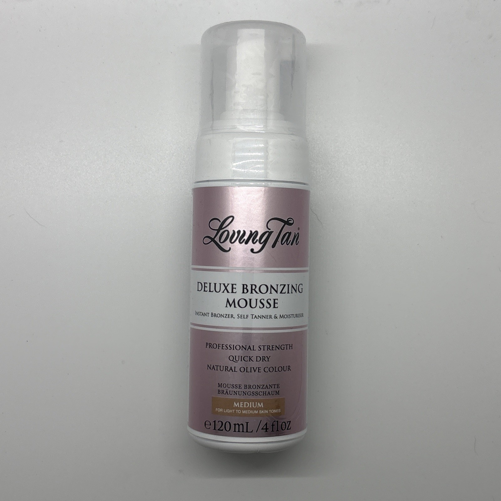 Loving Tan Deluxe Bronzing Mousse Medium 4 Oz. Professional Self Tanner - New