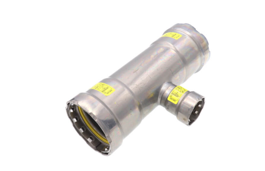 Viega MegaPressG 25386 Carbon Steel Reducing Tee, 2\