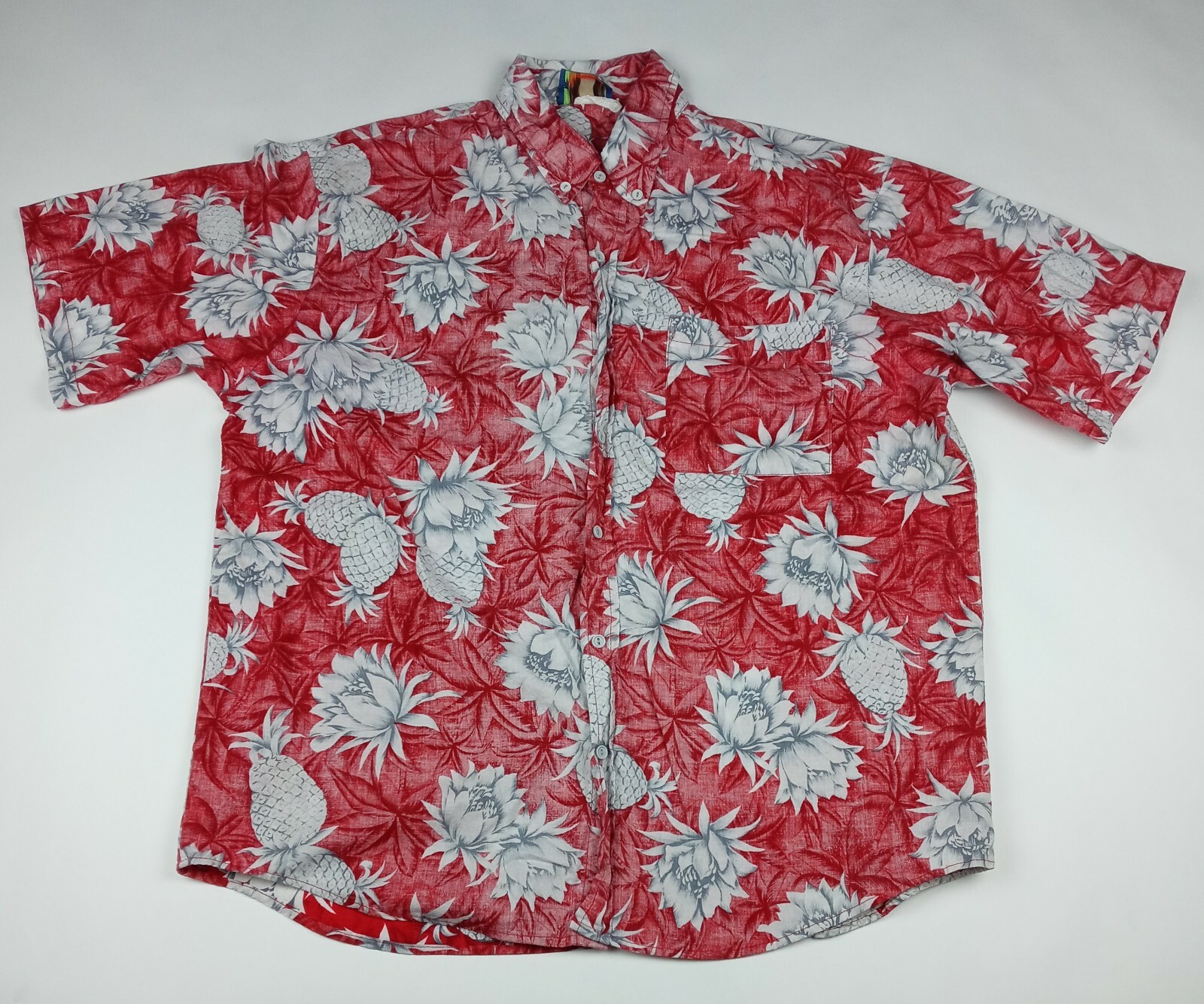 Hawaii Blues Hawaiian Shirt Reverse Print Made in USA Large Vintage Pineapples Hawaii Blues Hawaiian Shirt Reverse Print Made in USA Large Vintage Pineapples