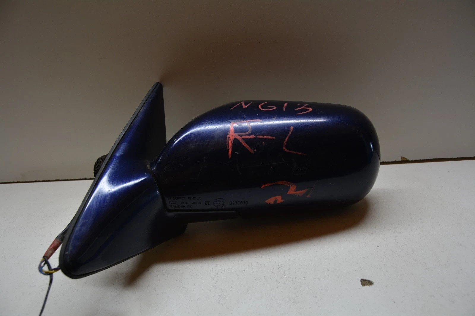 91-96 INFINITI G20 FRONT LEFT DRIVER SIDE POWER DOOR VIEW MIRROR OEM, 128-54002