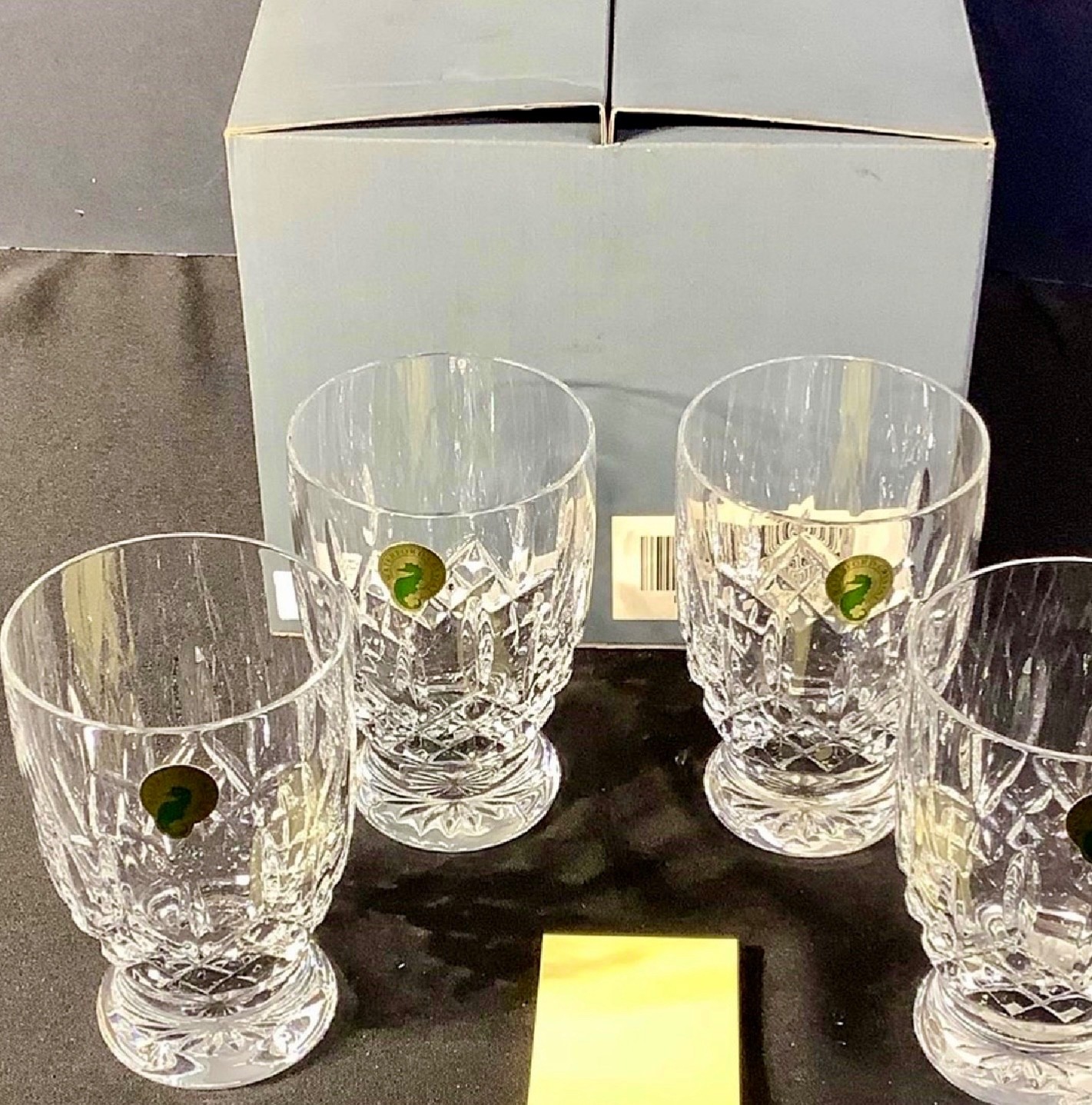 Set Of FOUR Waterford Lismore Footed Juice Glasses NIB Set Of FOUR Waterford Lismore Footed Juice Glasses NIB