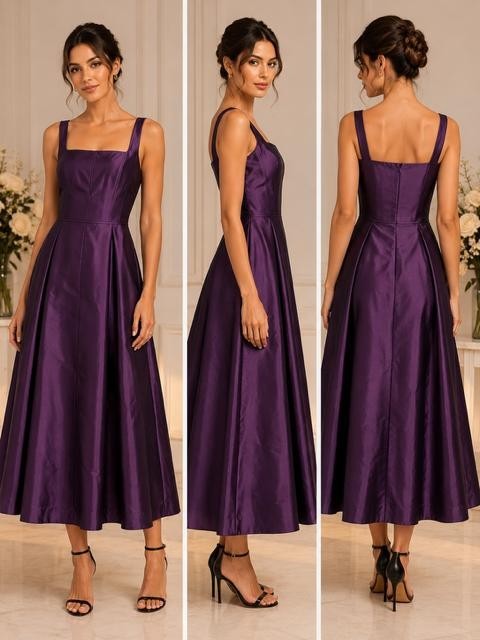 Adrianna Papell Luxe Plum Purple Mikado Fit & Flare Ankle Dress Size 12 $199 Adrianna Papell Luxe Plum Purple Mikado Fit & Flare Ankle Dress Size 12 $199