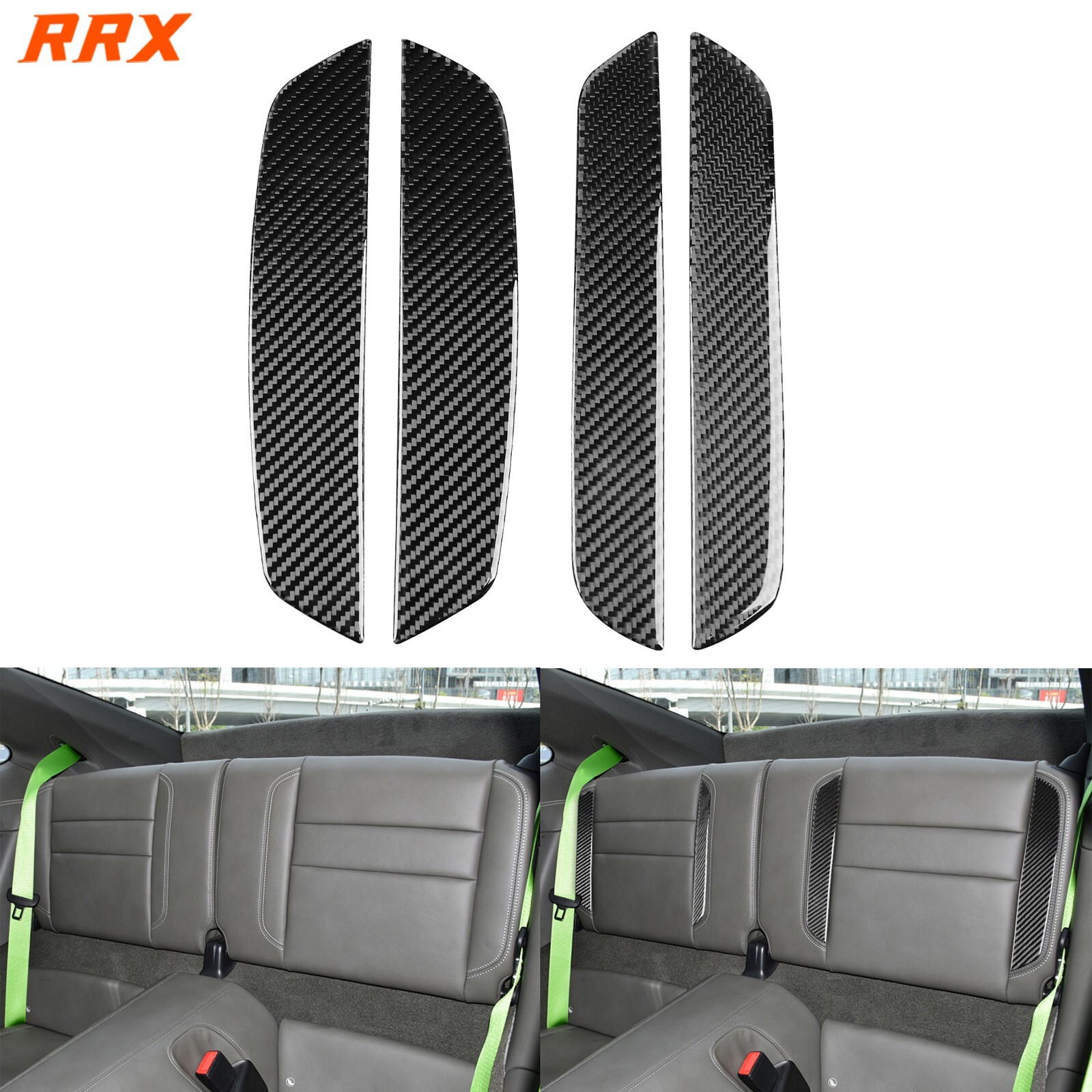 Real Carbon Fiber Interior Rear Seat Backrest Cover For Porsche 911​ 992 2019-24