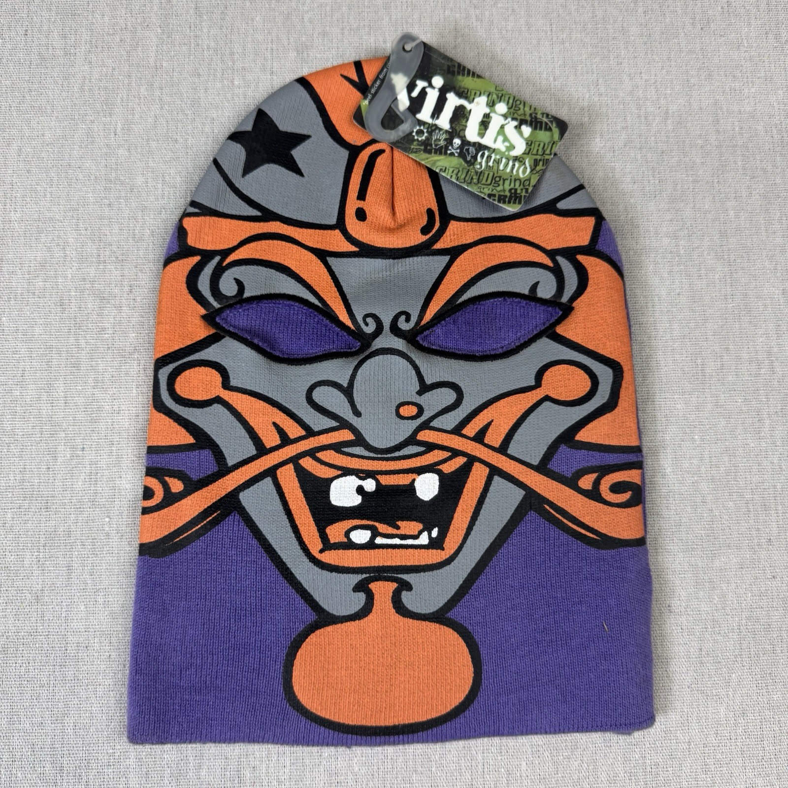 VTG Insane Clown Posse ICP Beanie The Ringmaster Face Hat Virtis Grind Y2K NWT