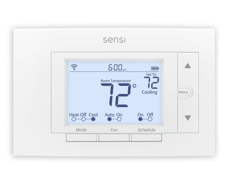 Sensi Smart Thermostat, Wi-Fi, White, Energy Star Certified