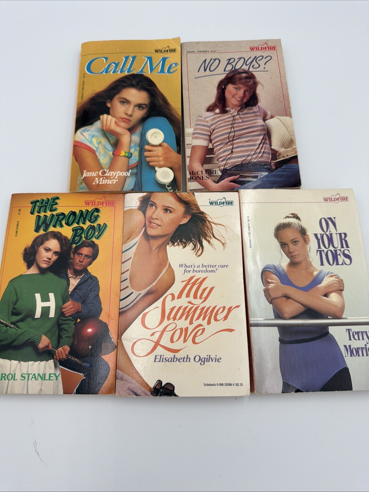 Lot of 5 Vintage Teen Romance PB Books Wildfire Call Me My Summer Love Wrong Boy