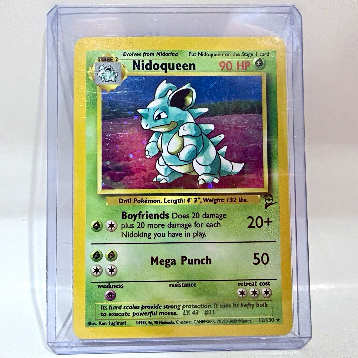 Nidoqueen Pokémon 12/130 Base Set 2 Holo 1999 EN 90HP