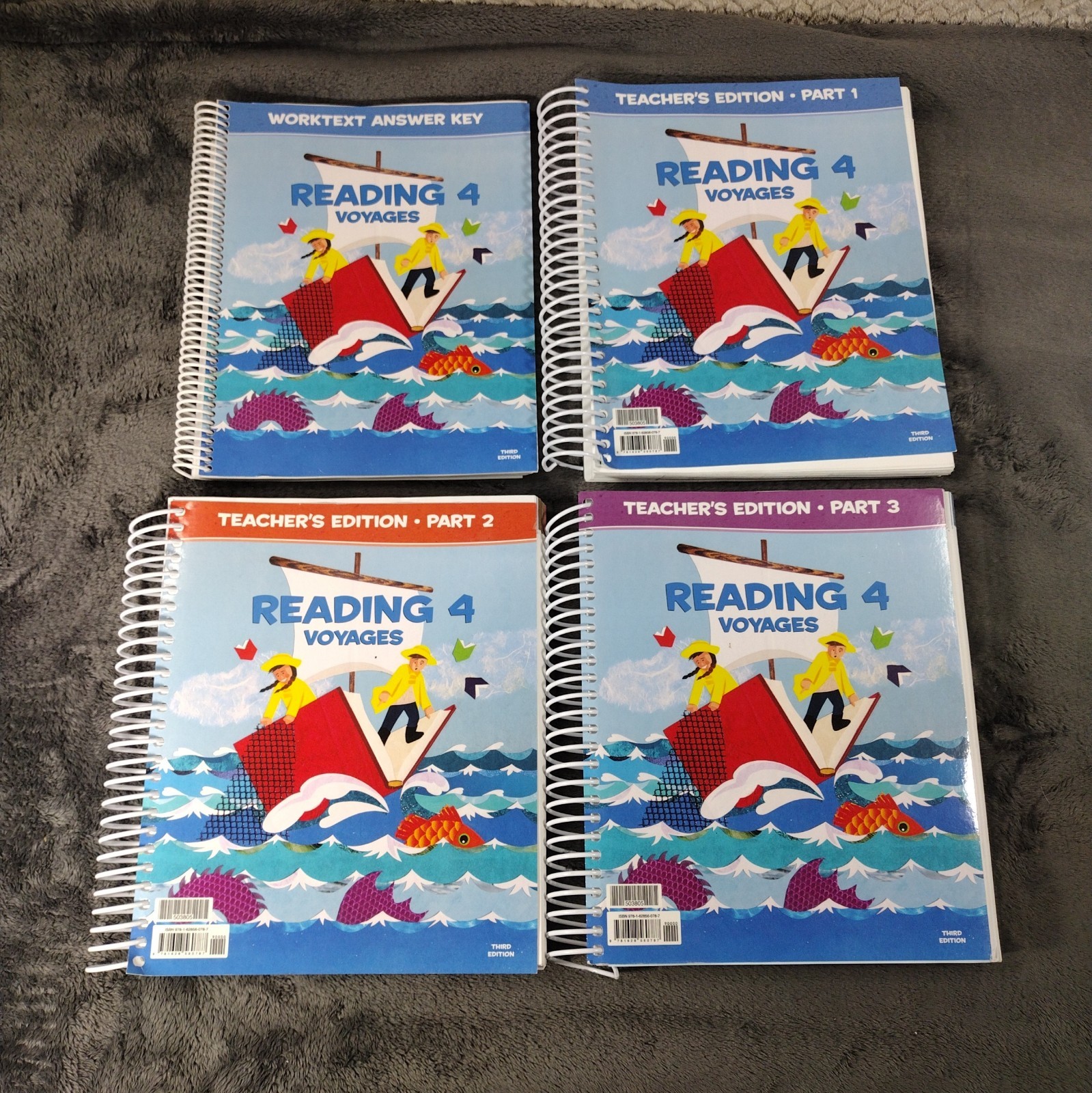BJU Press Reading 4 Voyages Teachers Edition Parts 1 2 3 and Worktext Answer Key