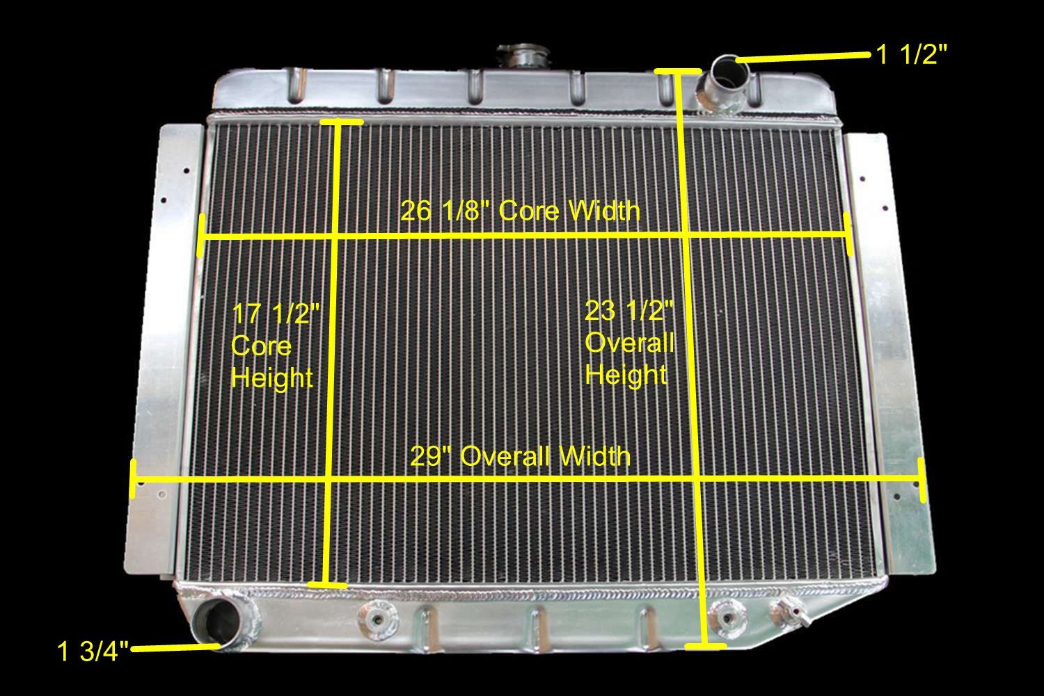 KKS Aluminum Radiator For 68-74 Dodge Charger Plymouth Mopar V8 BIG BLOCK 375