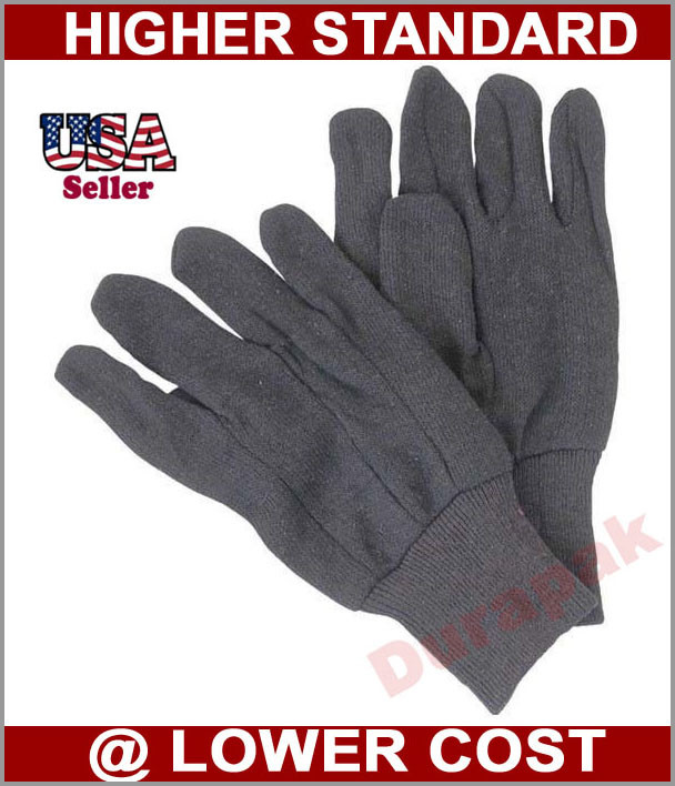36 Pairs Brown Jeresy Gloves Economical Large Size Brown Color Glove Cheap Save