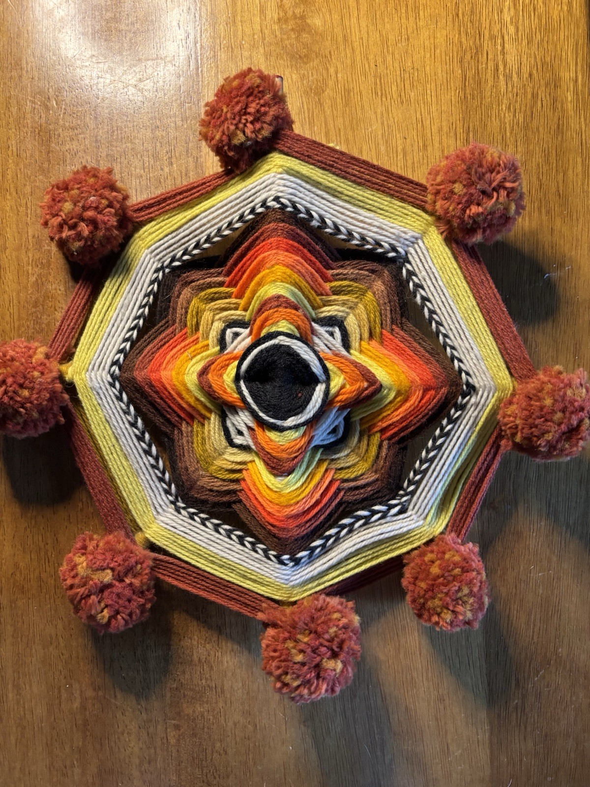 Vintage God’s Eye Handmade Yarn Wall Hanging