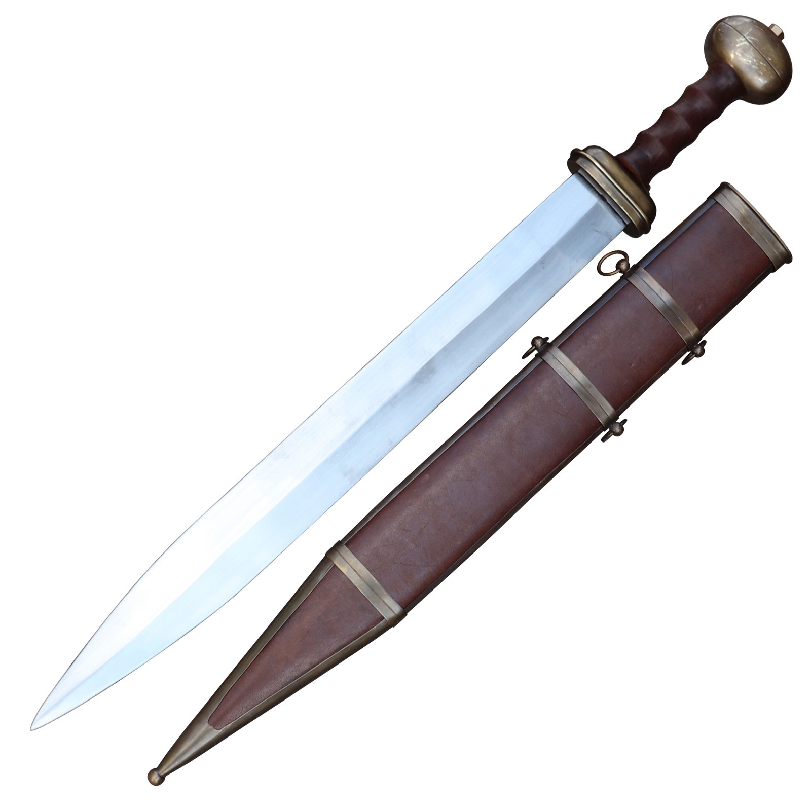 Roman Gladius Sword 1095 High Carbon Steel Full Tang Functional with Scabbard