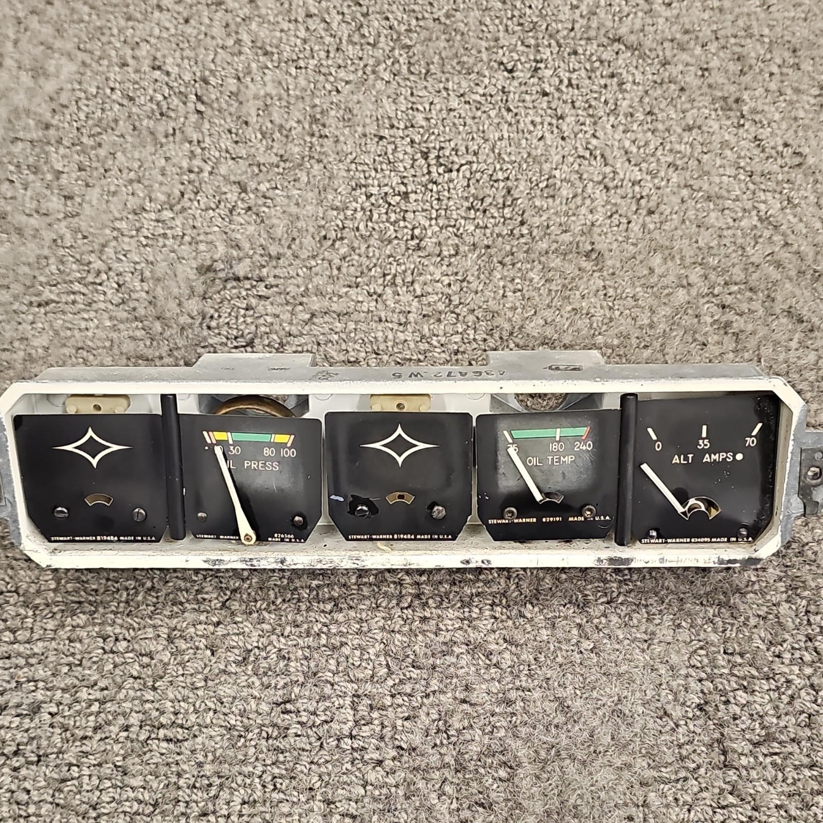 95241-011 Piper Oil Pressure, Temp And Ammeter Gauge Cluster 95241-011 Piper Oil Pressure, Temp And Ammeter Gauge Cluster