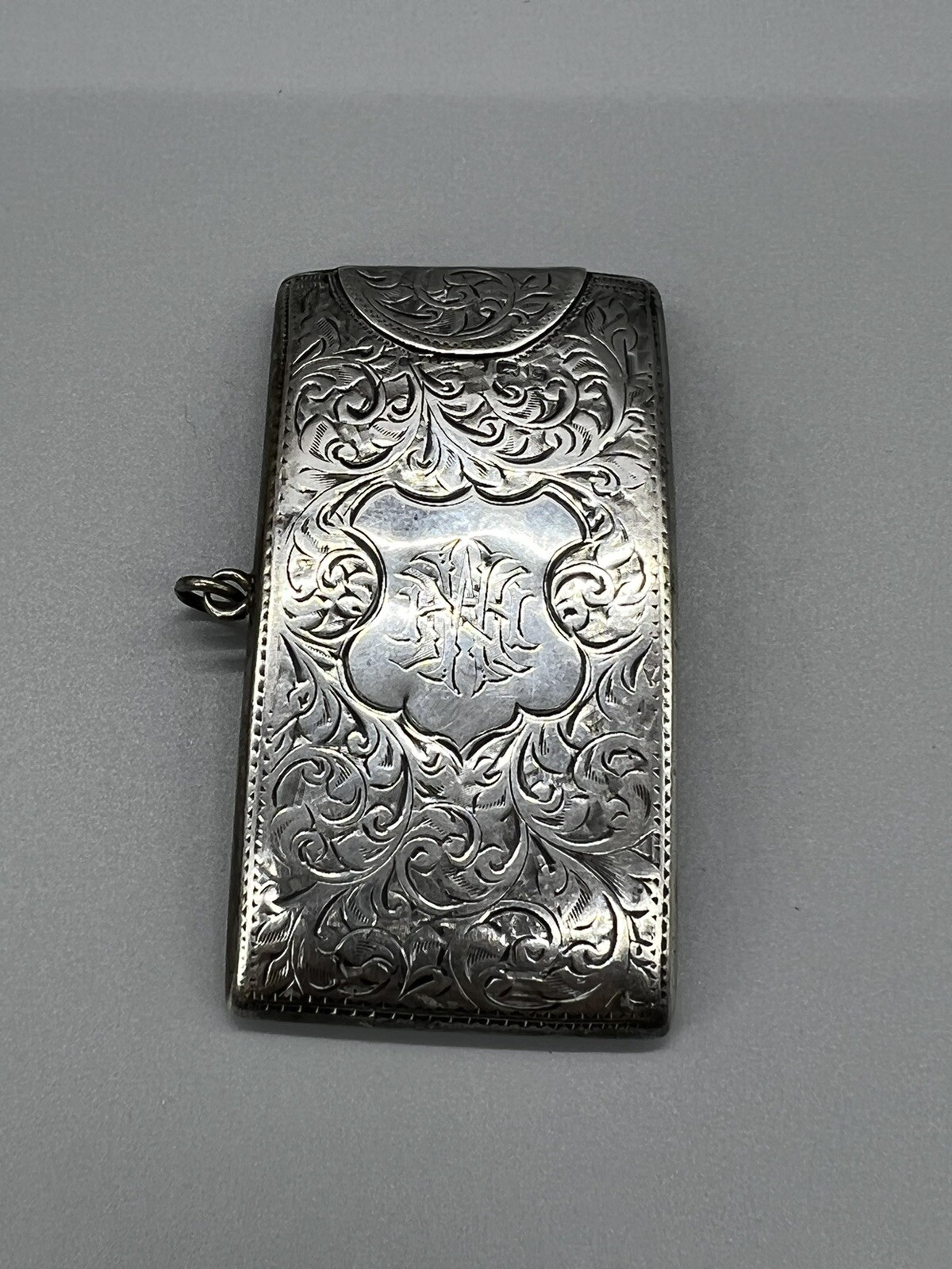 Edwardian 1902 Solid Silver Ladies Curved Card Case 39.2g S.B & S Ld