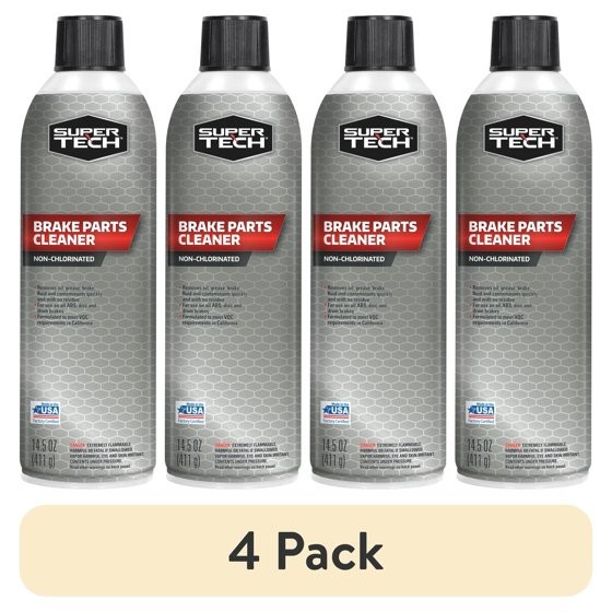(4 pack) Super Tech Non-Chlorinated Brake Parts Cleaner, 14.5 oz (4 pack) Super Tech Non-Chlorinated Brake Parts Cleaner, 14.5 oz