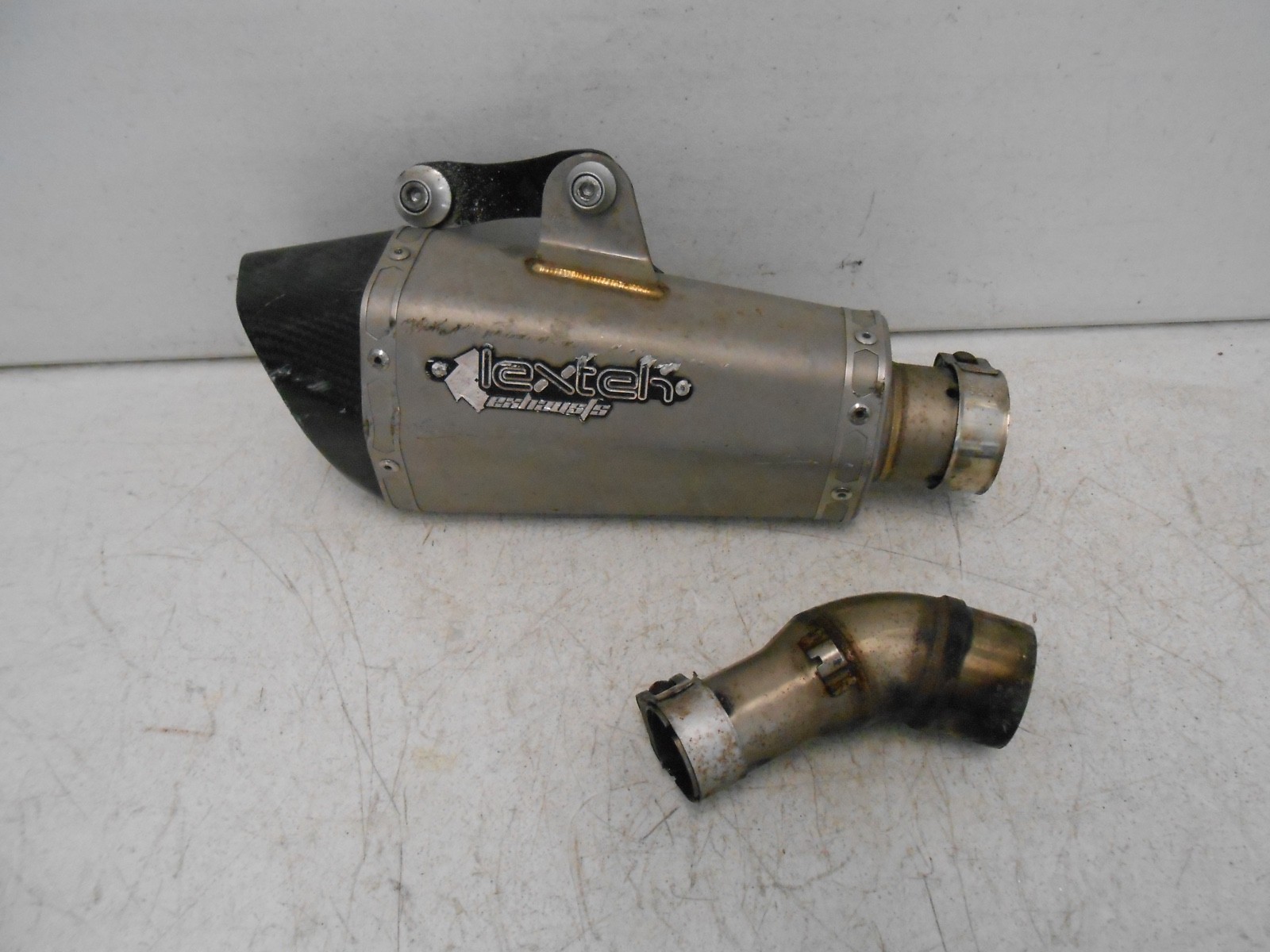 Lextek Exhaust Muffler Silencer Can SLIP-ON MOTORCYCLE REDUCER PIPE
