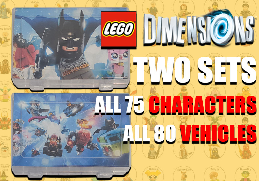 LEGO Dimensions: TWO SETS All 75 Characters & All 80 Vehicles NFC Coins