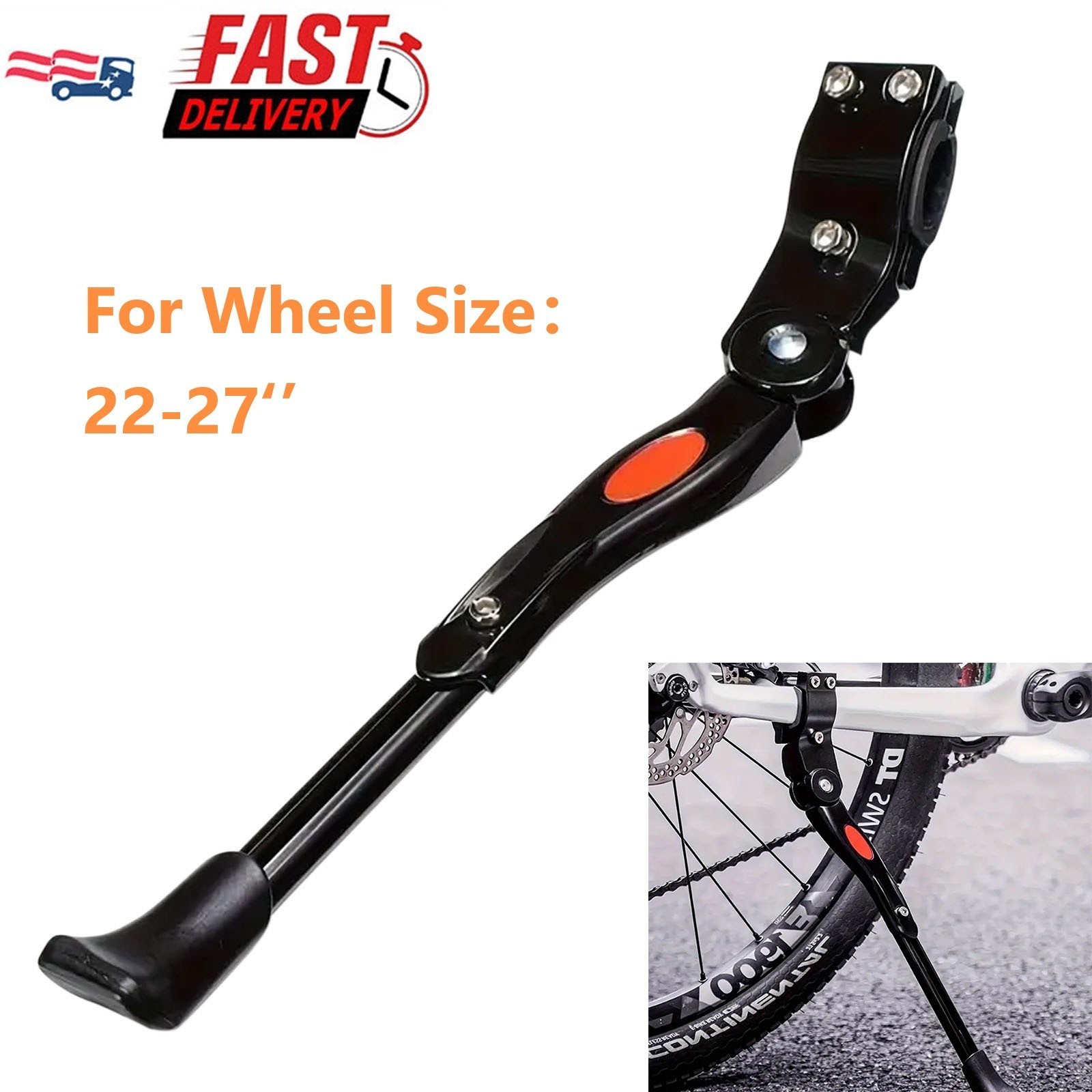 Adjustable Bicycle Kickstand Non-Slip Easy Bike Side Kick Stand for Most 22 Adjustable Bicycle Kickstand Non-Slip Easy Bike Side Kick Stand for Most 22