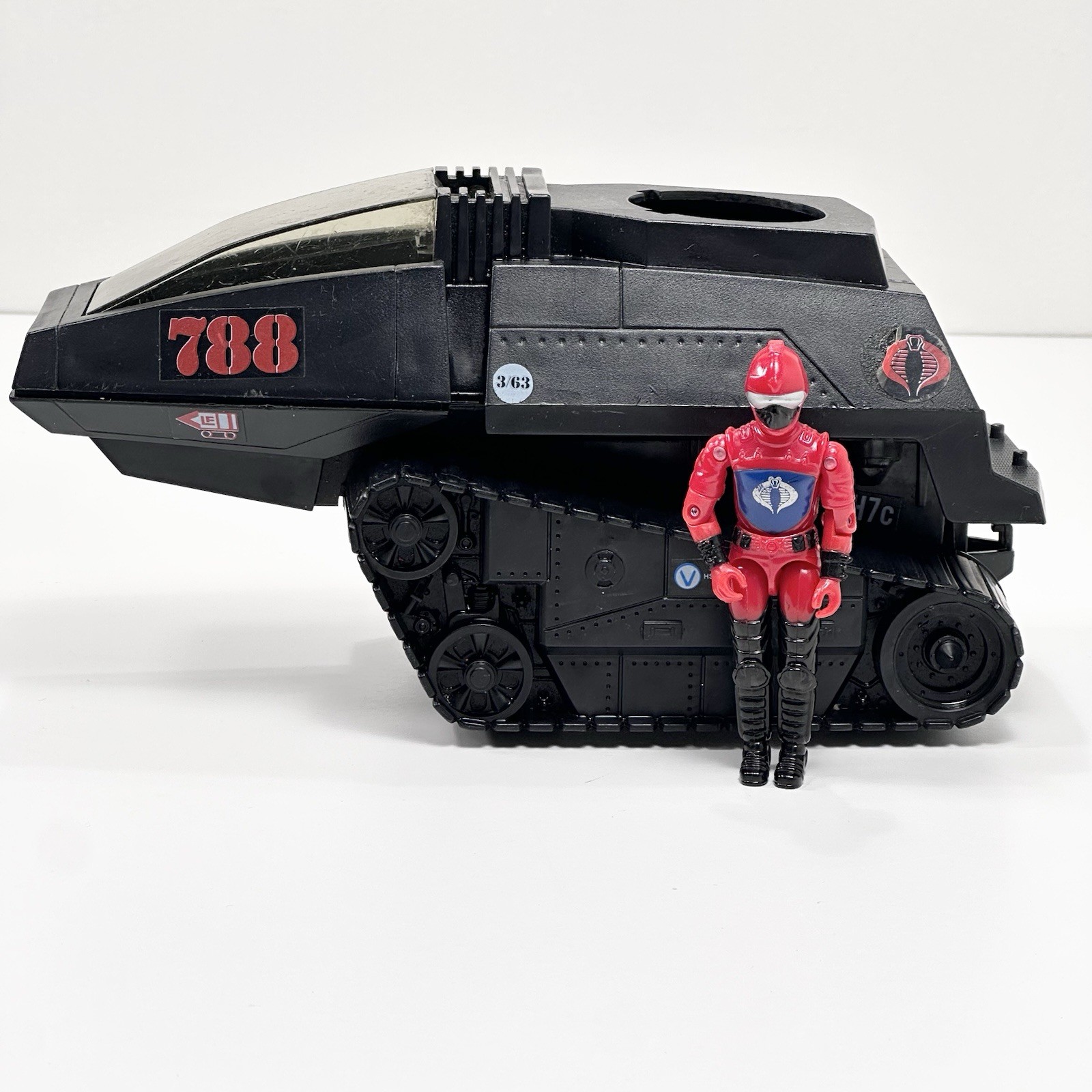 Hasbro Vintage 1983 GI Joe Cobra HISS H.I.S.S.  Tank with Driver Missing Turret