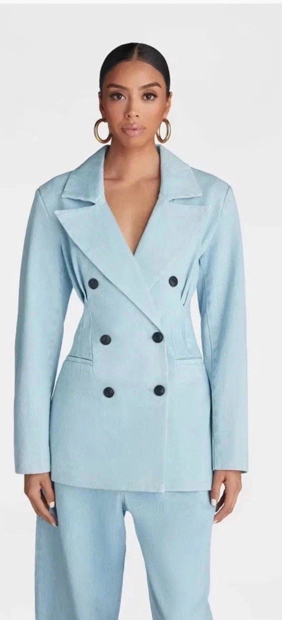 NWT KBB by KAHLANA Women\'s \'The Corset Denim Blazer\' Size Medium NWT KBB by KAHLANA Women\'s \'The Corset Denim Blazer\' Size Medium