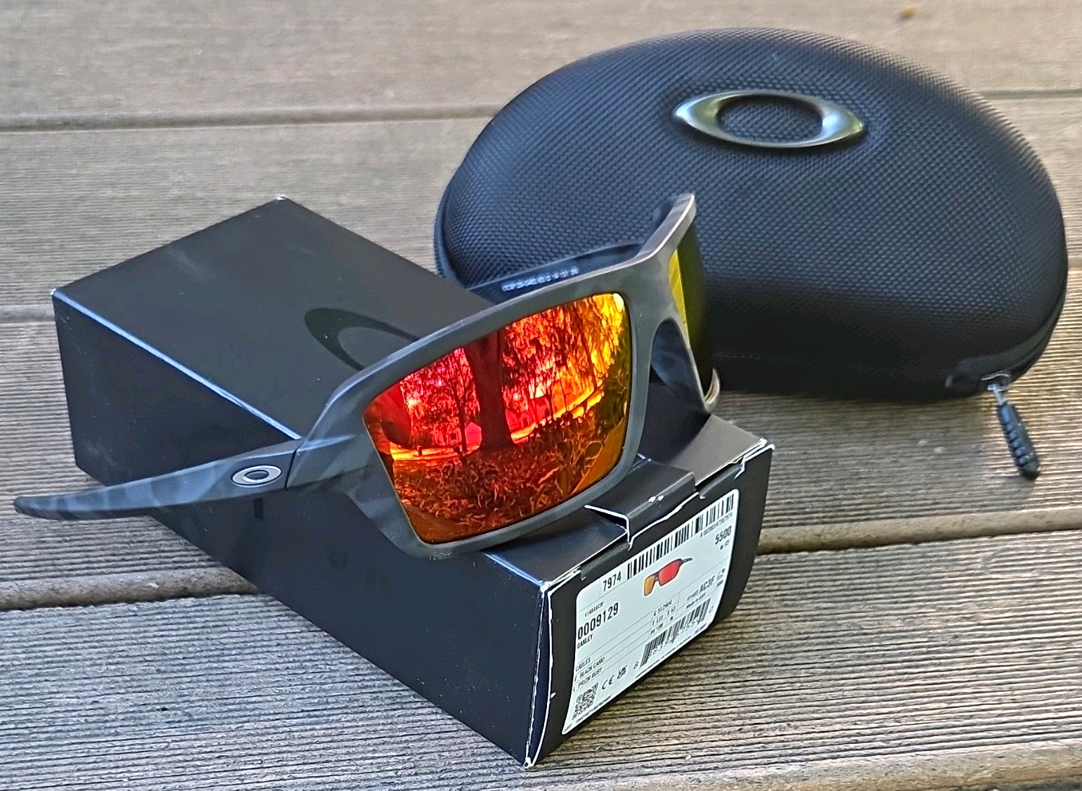 Oakley Cables Sunglasses Prizm Ruby Lenses Black Camo New in Box 