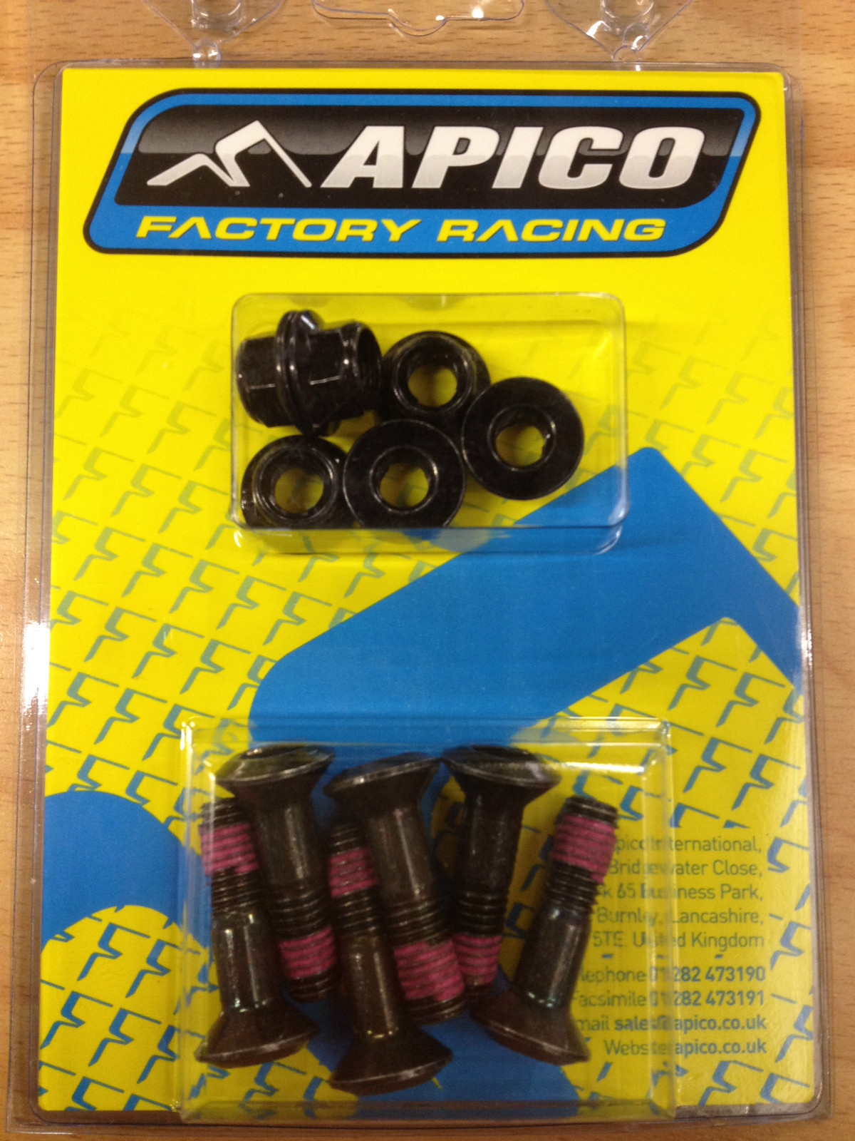 NEW APICO SPROCK SPROCKET BOLTS BOLT  NUTS  NUT SET OF 6  BLACK M8 X 30mm  